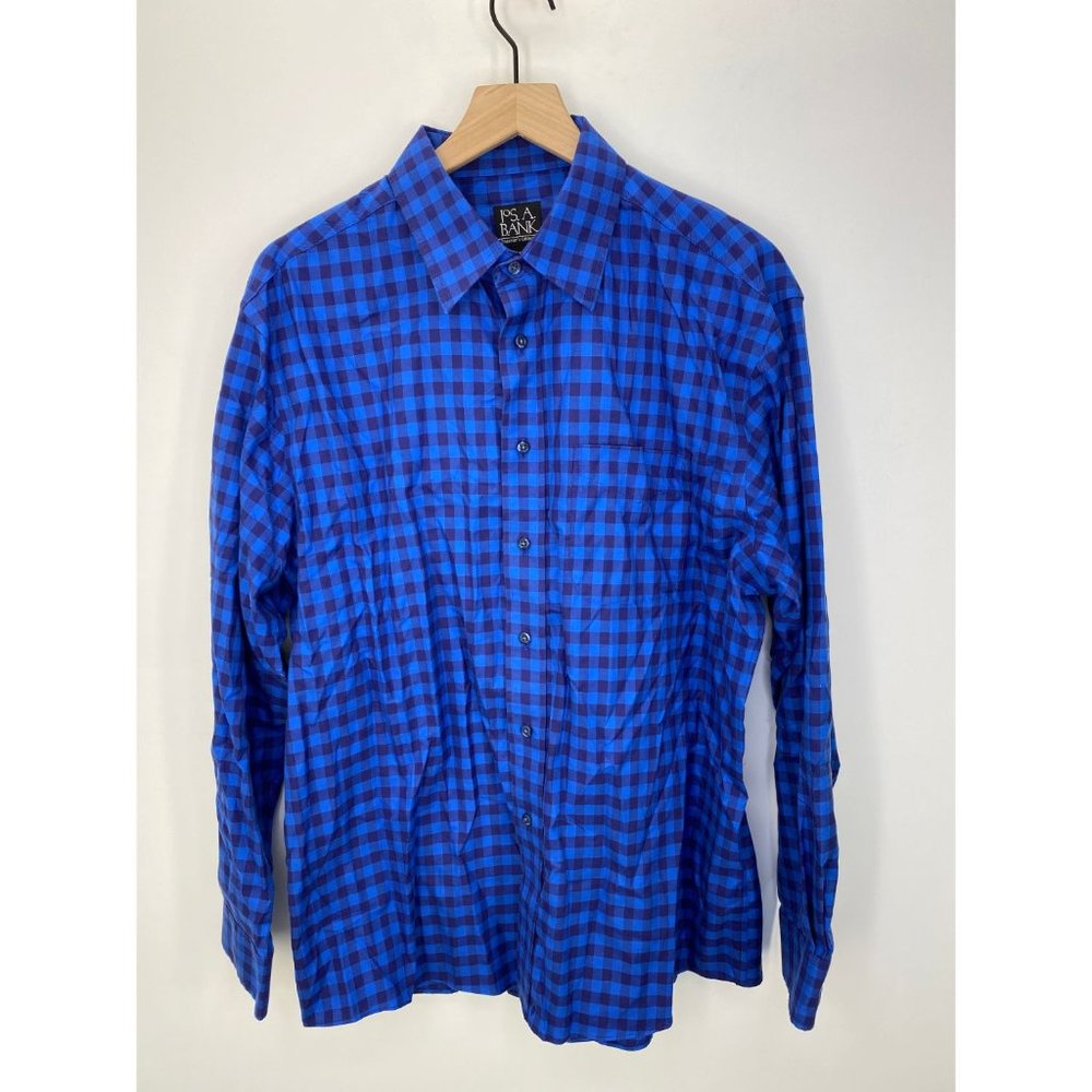 Jos. A. Bank Long Sleeve Button-Down Shirt Blue L